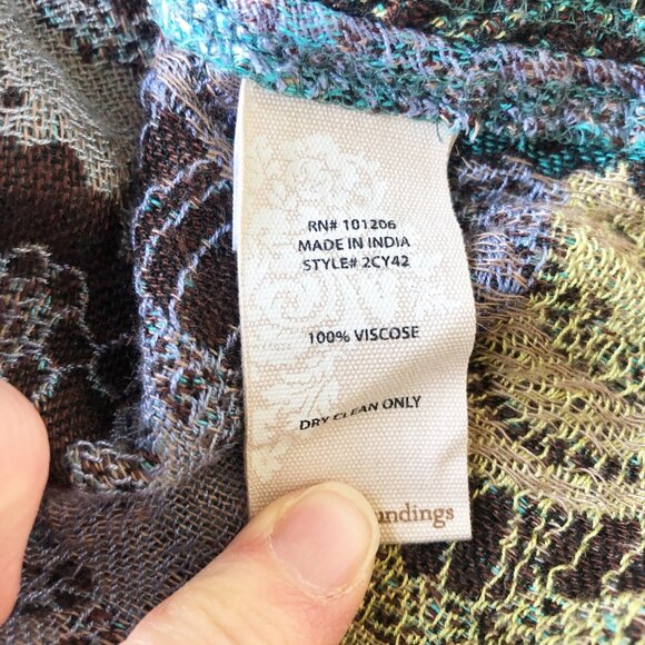 SOFT SURROUNDINGS Saskia Super Soft Teal Woven Jacket Blue Green Womens Small - Picture 5 of 8